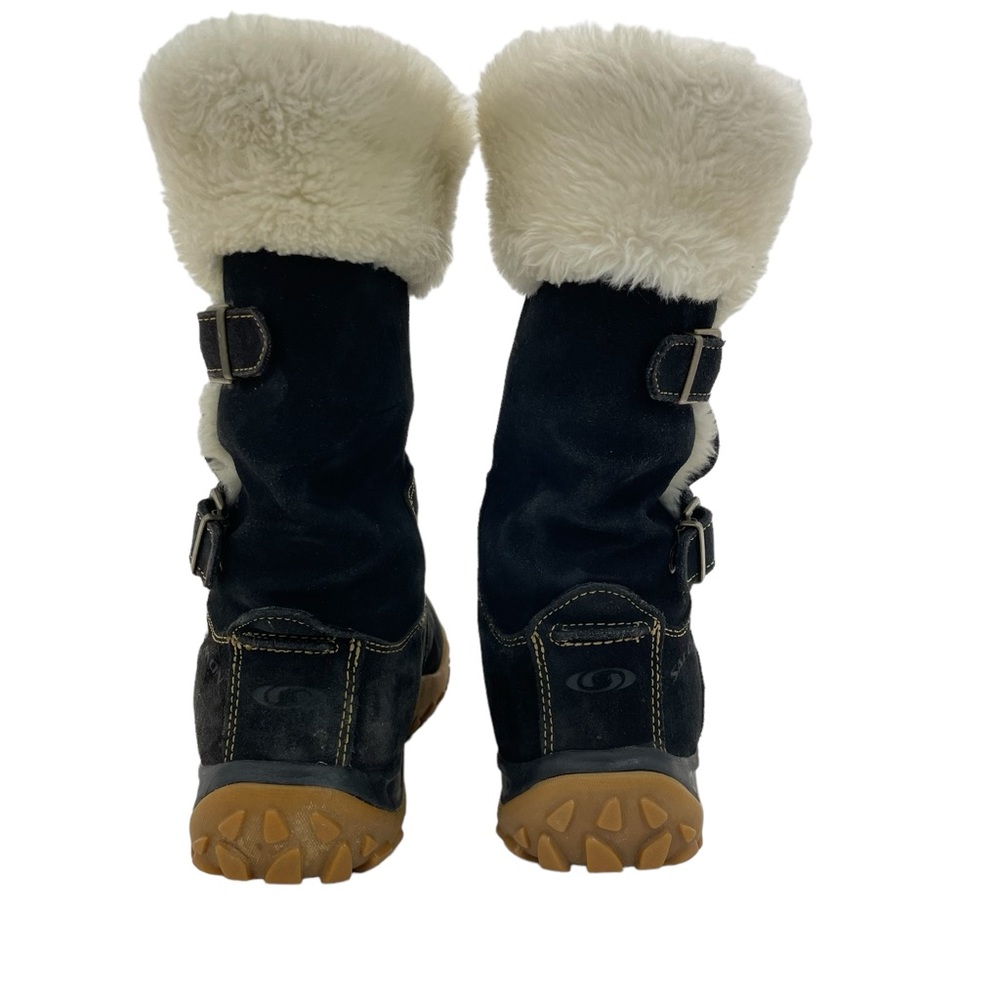 Salomon Lhasa Suede & Fur Boots 9 Black - Picture 7 of 16